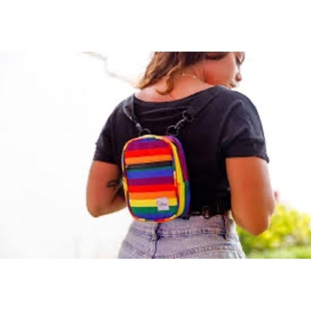 NWT-Vibe Rainbow Crossbody Sling Bag | Eco-Friendly rPET | Festival • Travel - Picture 7 of 7